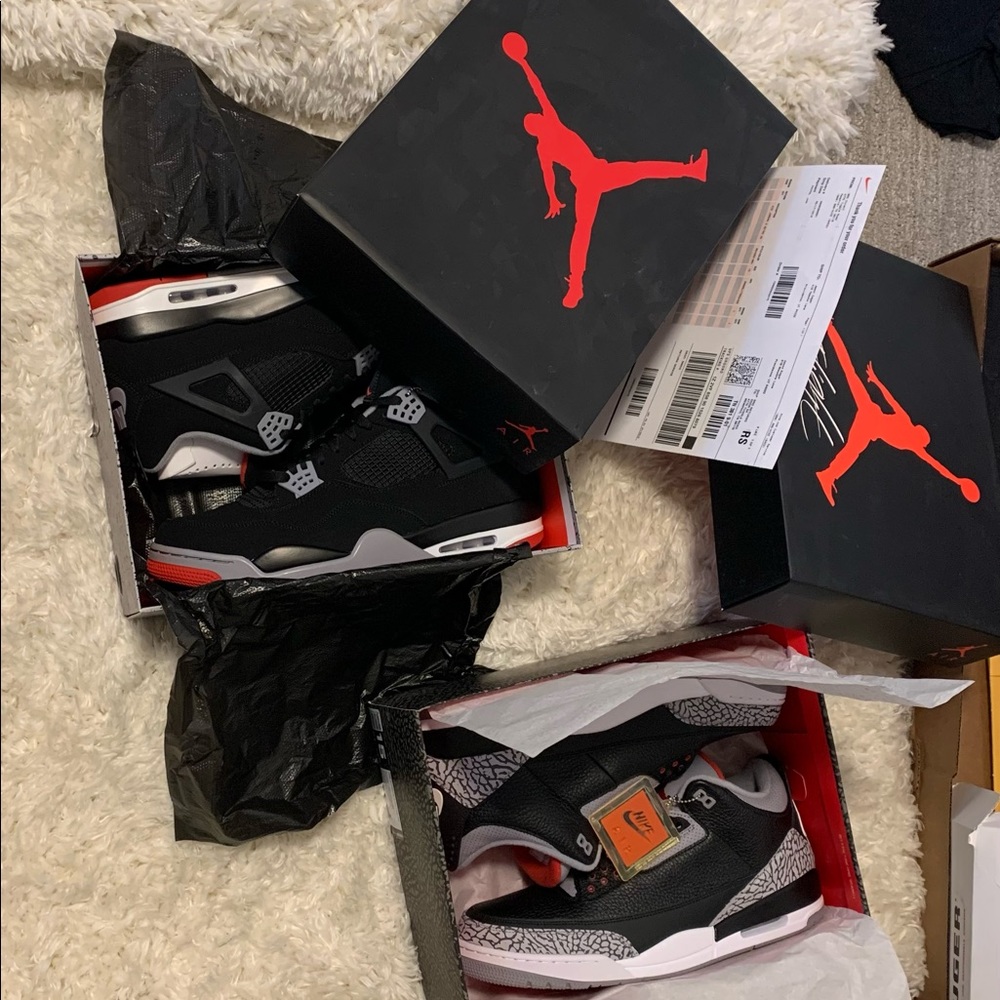 Size 15 - Jordan Nike Air 3 And 4 Dead stock Retro OG Playoffs - Picture 2 of 10